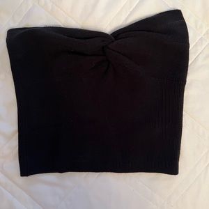Knit black tube top